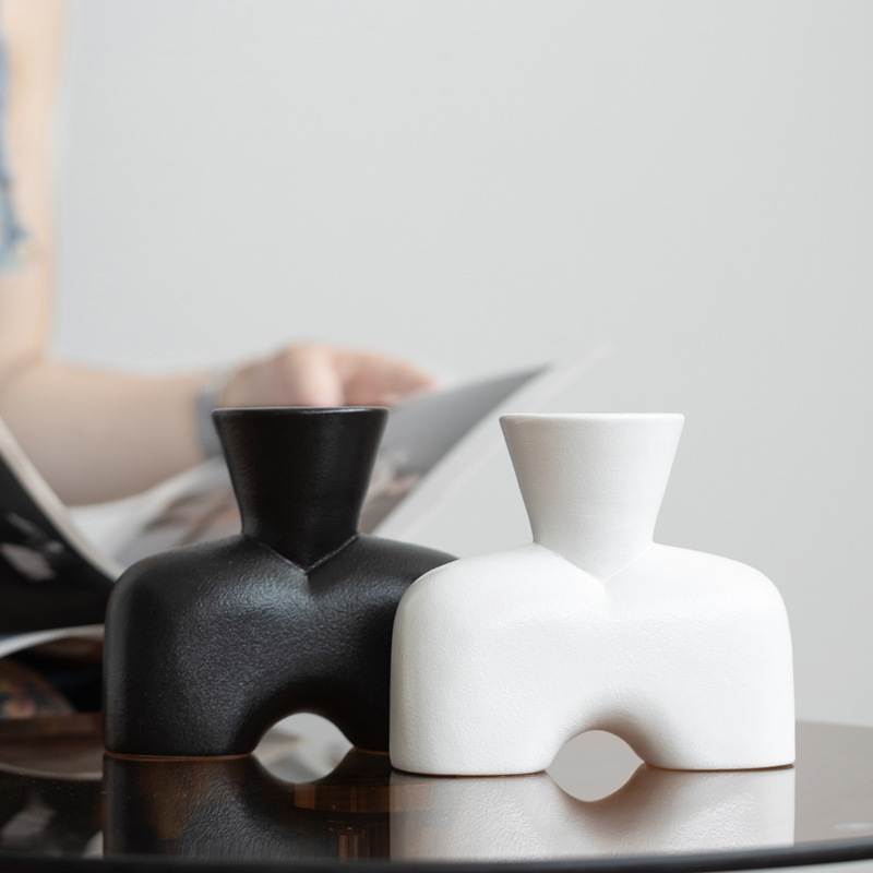 Style desktop ceramic vase desktop hydroponic flower appliances exclusively for supporting home decorations