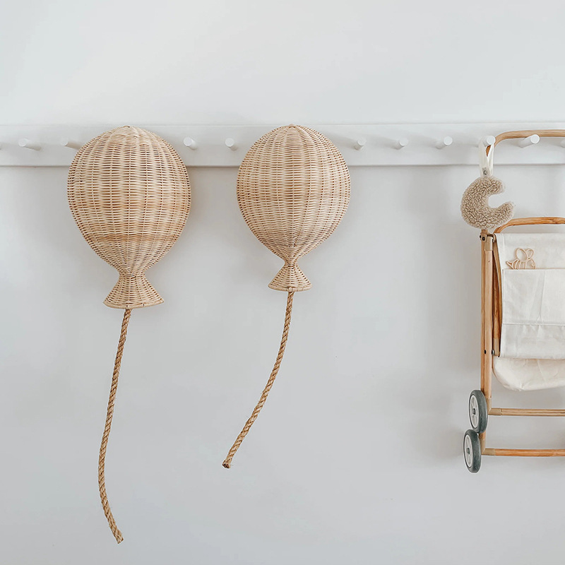 Bamboo rattan balloon wall decoration hanging decoration children's room wall decoration wall decoration hanging