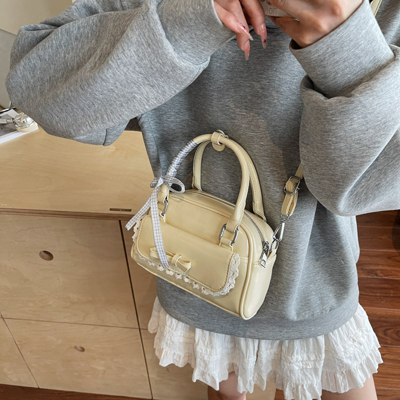 Women's ballet fashion handbag style cute small square bag slanted summer versatile
